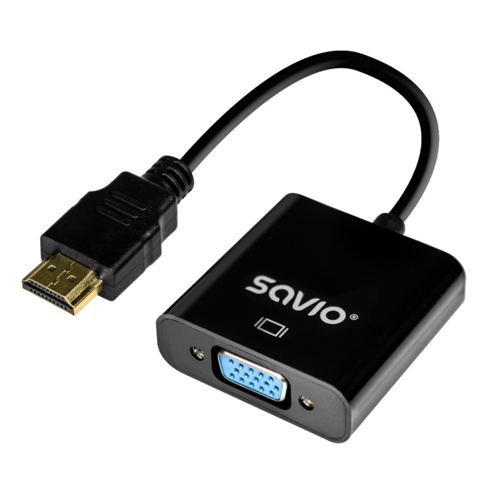 adapter SAVIO AK-75 HDMI na VGA Full HD 1080p